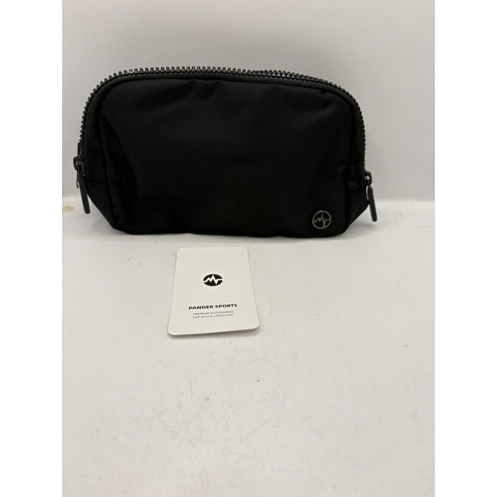Pander Sports  Double Zip Fanny Pack Crossbody Bag For Women Black One Size